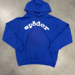 Blue Sp5der Hoodie 