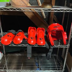 Kids Sparring Gear-red Karate