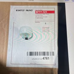 Satco Crystal Bottom Bath Shade- Open Box