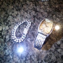 Luxury Style Timepiece Bracelet With Watch $170
