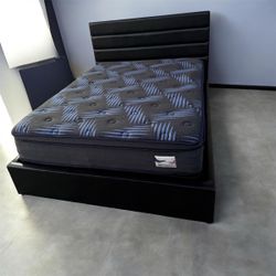 Upholstery Queen Size Bed - Mattress