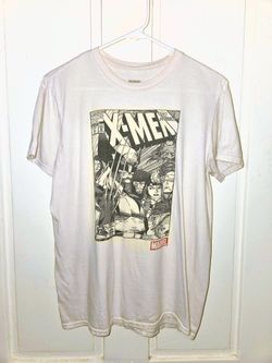 Mad Engine Marvel X-Men Tee Mens Medium White Wolverine Comic Cover Claw Marks