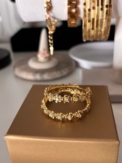 New gold plated flower hoops