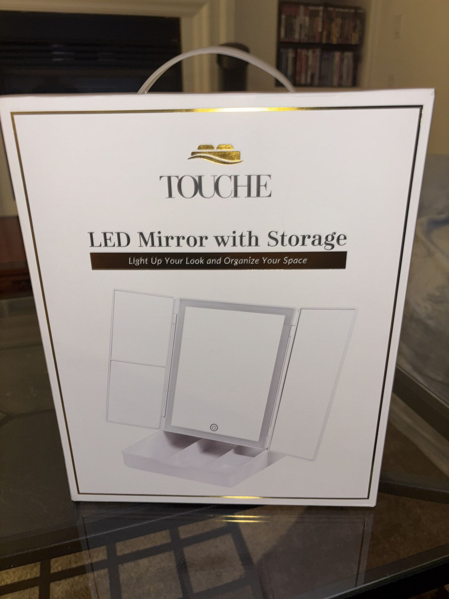 Touche LED mirror with storage (new)