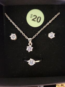 Necklace, Earrings And Ring Set