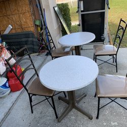 2 Tables With  Chairs 