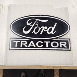 Ford Motor Tractor Faux Vintage Steel Metal Sign 