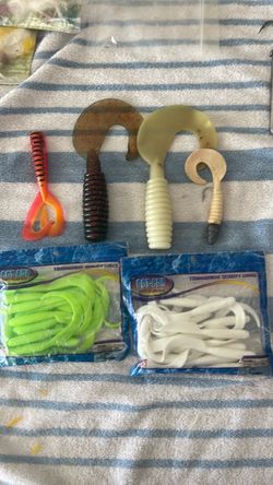 Rubber curl tail jigs tuna