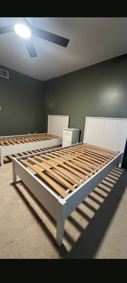 Twin size bedframes and mattresses