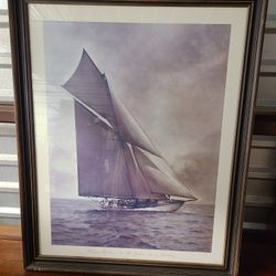 Free Framed Sailboat Print – Classic Nautical Wall Art