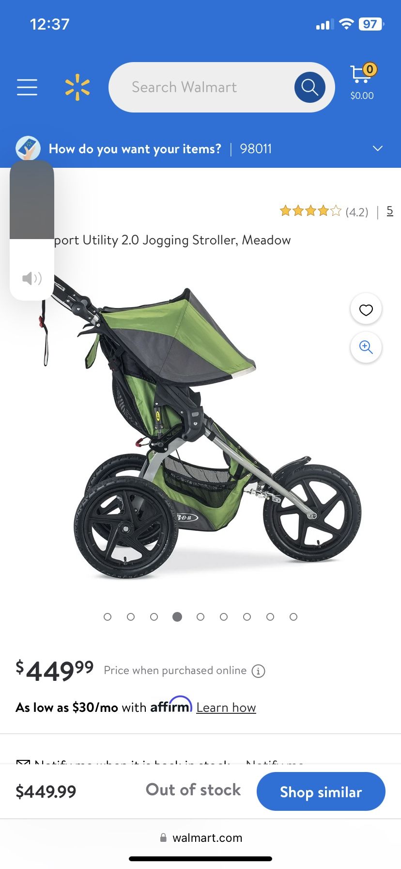 Bob Jogging Stroller Like New