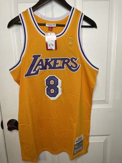 Kobe Bryant Los Angeles Lakers Mitchell&Ness Rookie Year Yellow Throwback #8