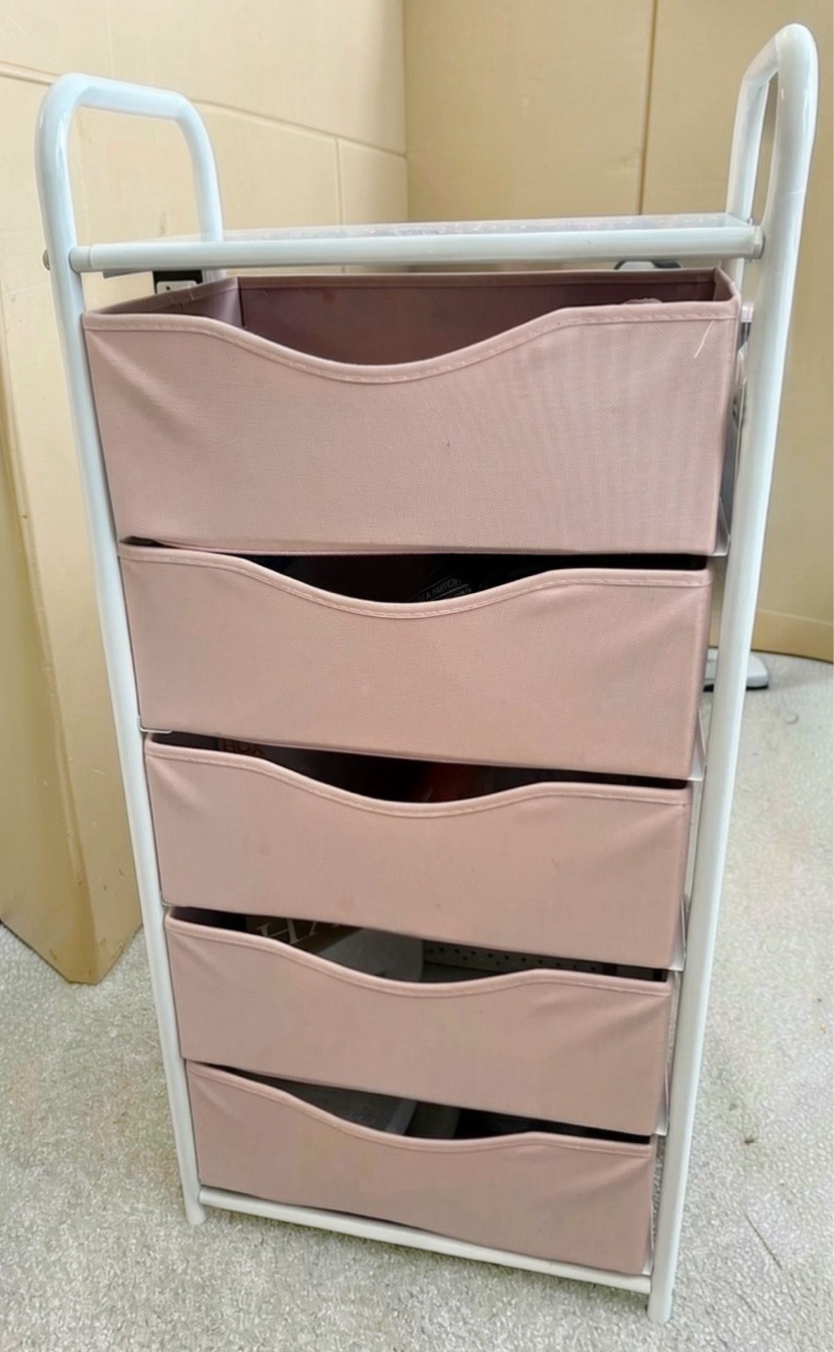 Pink storage cart