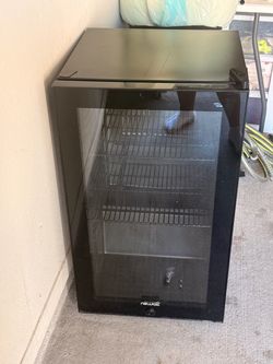NewAir Black Glass Door Beverage Cooler