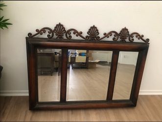 Vintage Style Mirror with Brass Finish