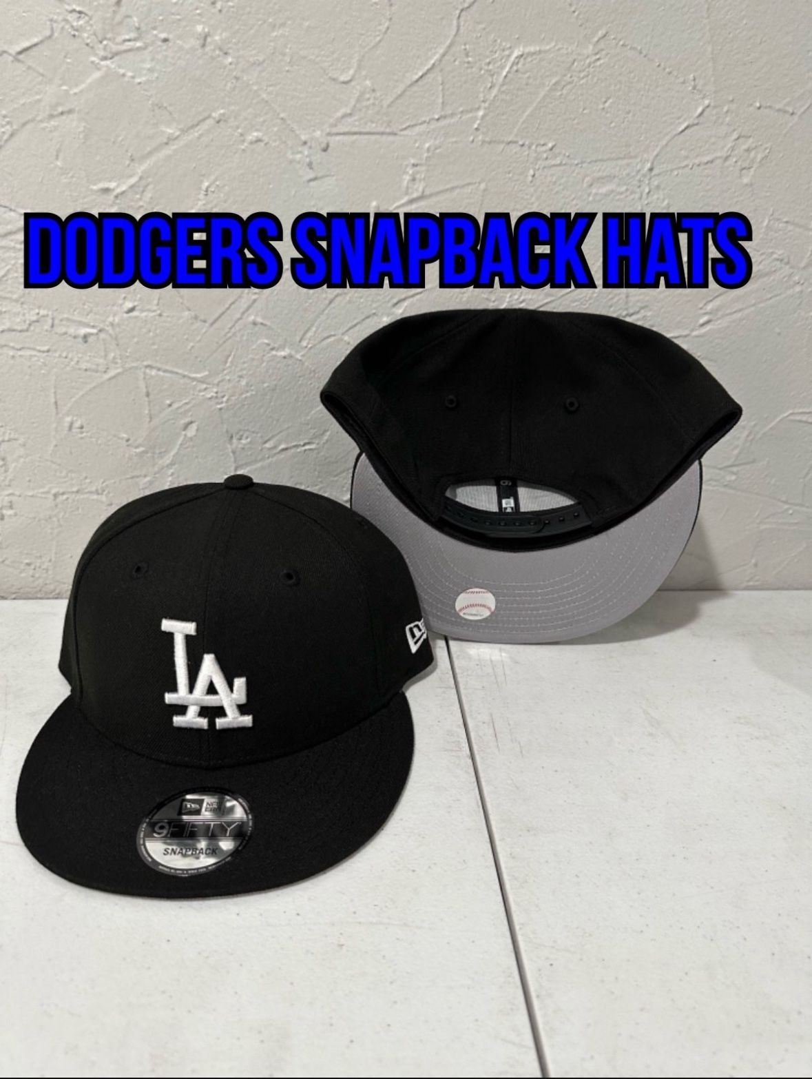 MLB New Era Los Angeles Dodgers Black 9fifty SnapBack Hats
