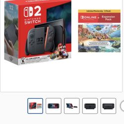 Nintendo Switch 2 + Mario Kart + 12month Memberships 