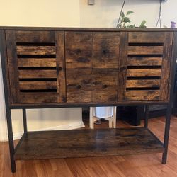 Industrial Cabinet - Rustic Brown and Black