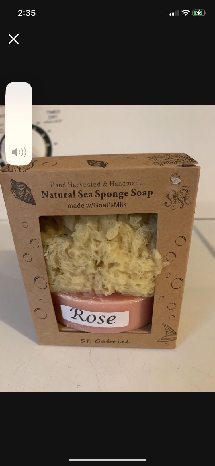 Brand, new Natural,sea sponge, and soap in box