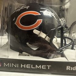 D'Andre Swift & Kyle Monangai Signed Chicago Bears Riddell Speed Mini Helmet JSA