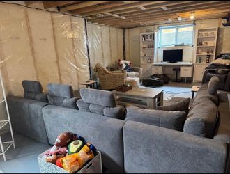 Grey couch u shaped