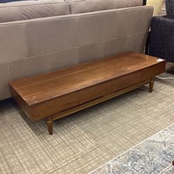 MCM Media Table w/Drawers (AS IS)
