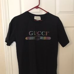 Gucci shirt holographic rainbow logo  Size M