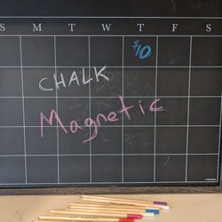 Chalk Magnetic Planning Board Home Decor