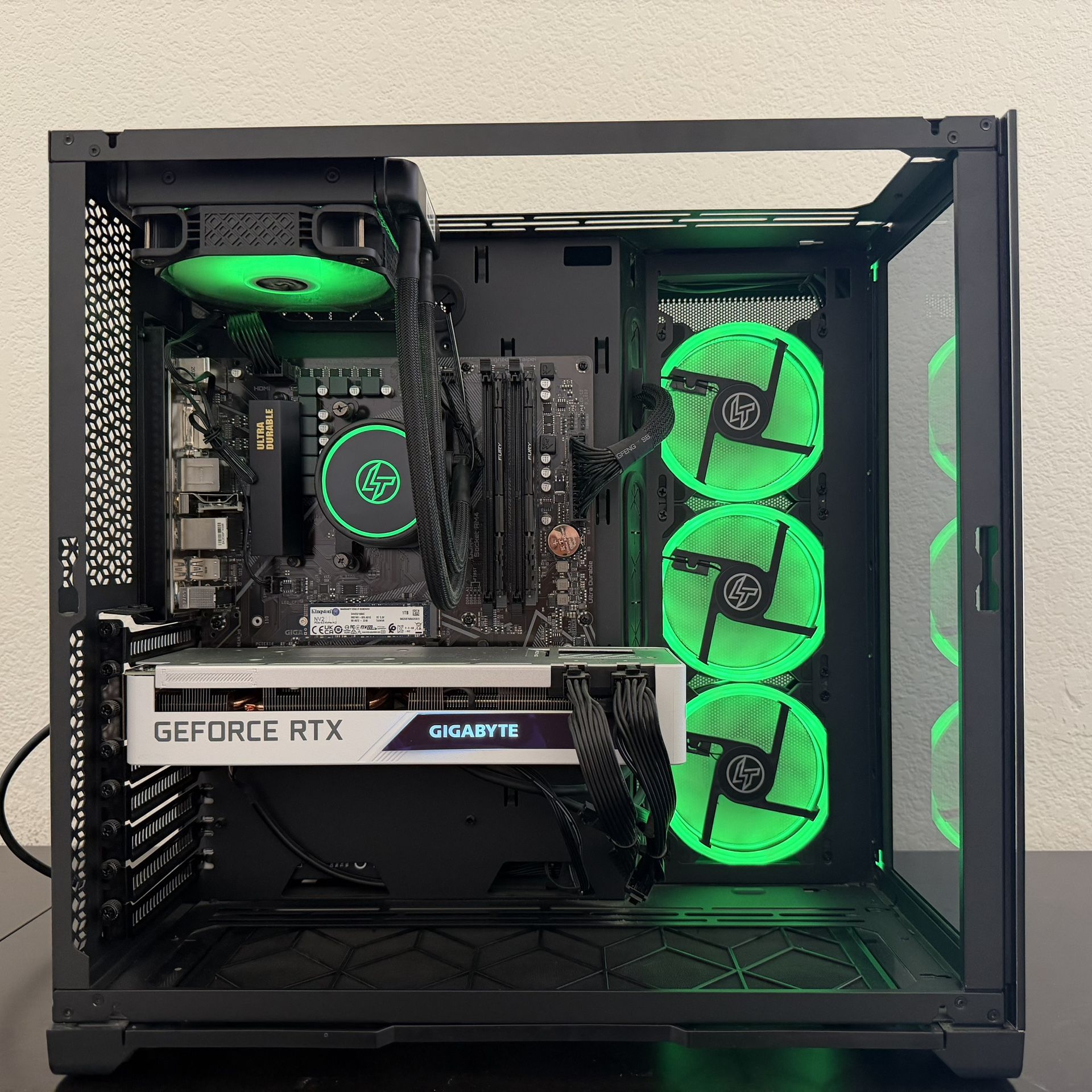 ULTRA FAST Liquid Cooled RTX Gaming PC Computer (Ryzen 5 5600, RTX 3070, 32GB RAM, 1TB NVMe + 1TB HDD, WiFi)