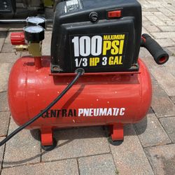 AIR COMPRESSOR 100 PSI CENTRAL PNEUMATIC 