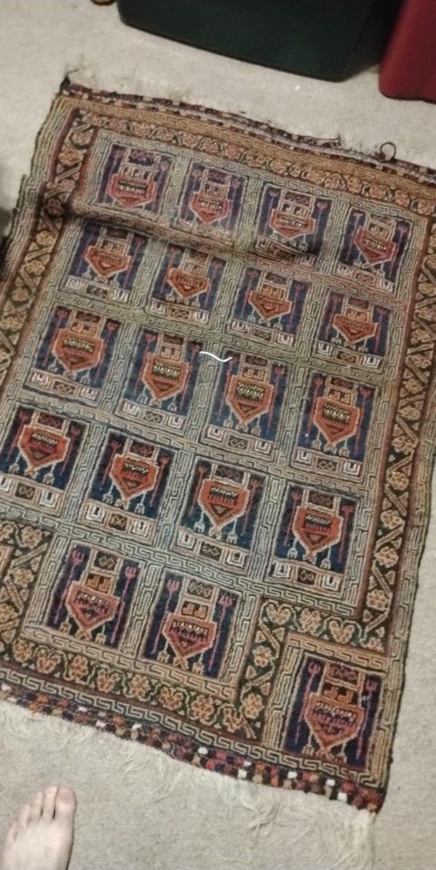 Vintage Hand Made Eastern Rug