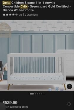 4-in-1 crib - LIKE yNEW