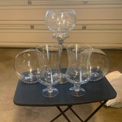 Set Of Candy Or Flowers Vases