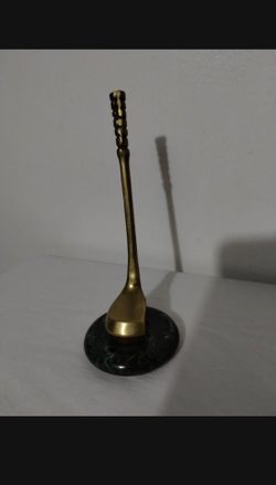 VINTAGE BRASS - MARBLE GOLFDECO PAPERWEIGH 7"×2.5" - V32