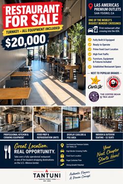 RESTAURANT FOR SALE – $20,000