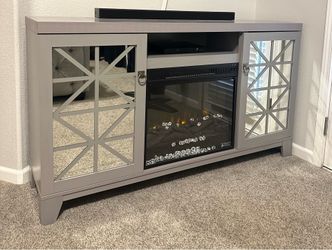 TV Stand with Electric Fireplace