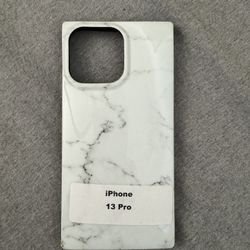 Square white marble Case - iPhone13 Pro