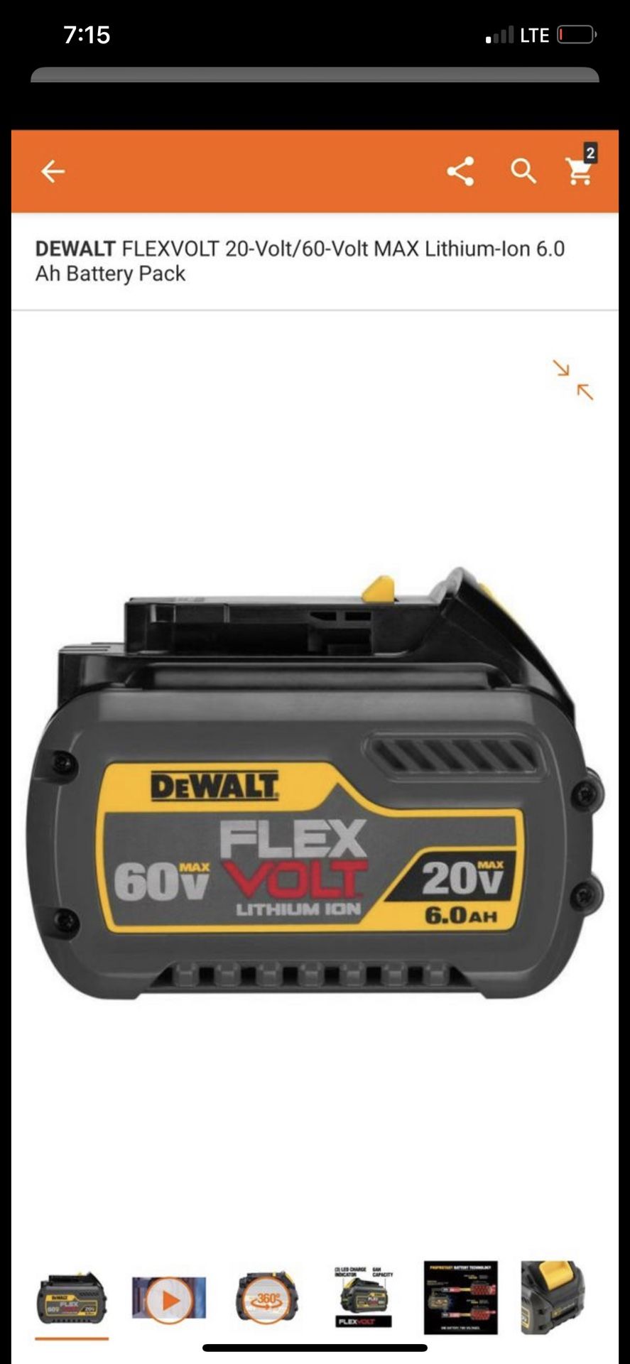 Dewalt batería 6.0