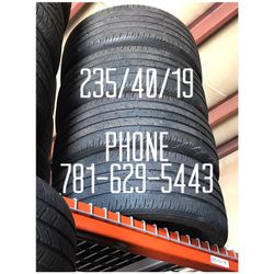 Used Tire For Sale 235/40/19 $200 All Four free mounting and Balancing