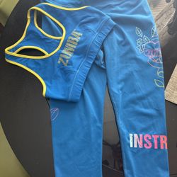 Vintage Zumba leggings and sports Bra Set L