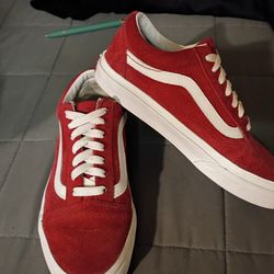 Vans Red Suede Woman's 6