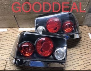 #OT74 93-1997 Toyota Corolla Sedan Jdm Black Taillights Tail Light Pair Set taillight 