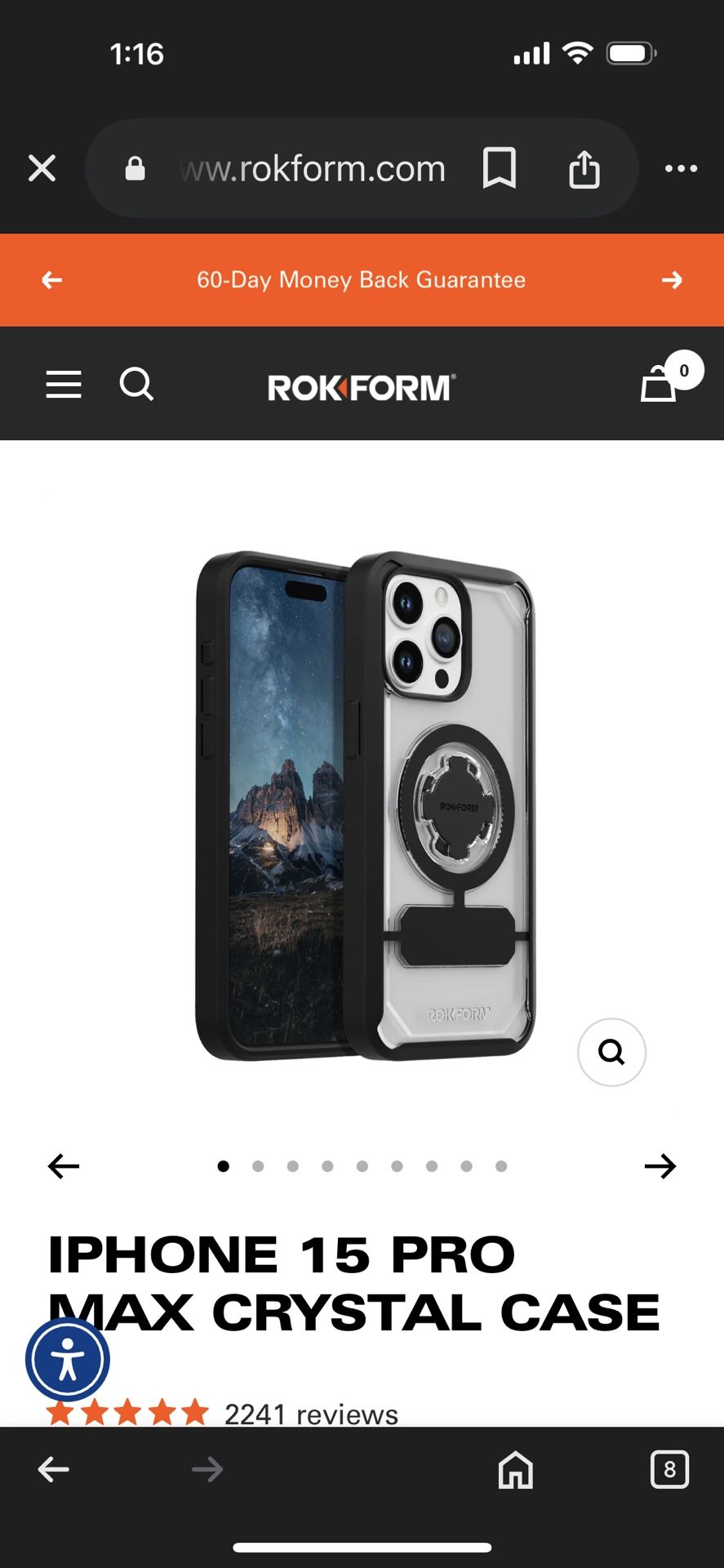 Rokform iPhone 15 Promax Crystal Case