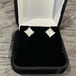 925 Silver square Sironia earrings
