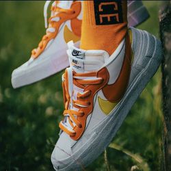 Nike x Sacai Blazer Low Magma Orange - Size 9