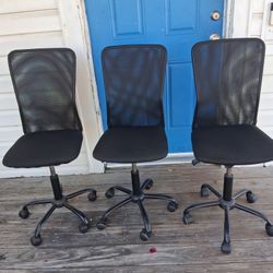 Desk Chair On Wheels Set Of 3