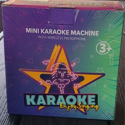 Mini Karaoke Machine With Wireless Microphone 