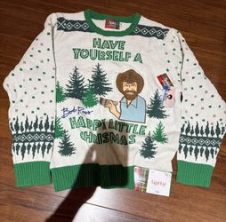 Spencer’s Bob Ross Christmas Sweater