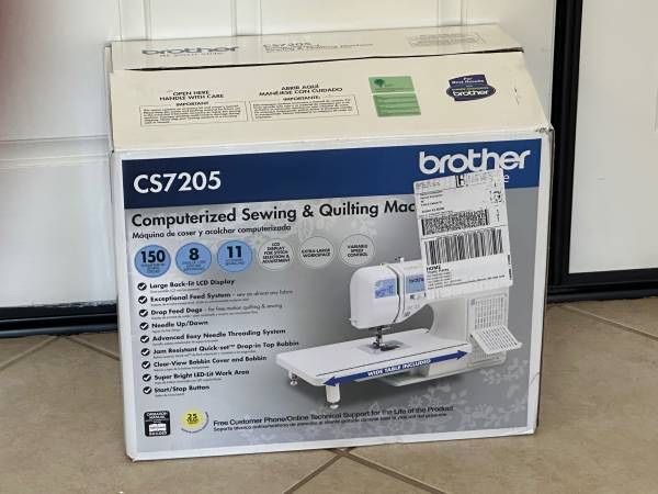 Brand New Brother CS7205 Computerized Sewing Machine with Wide Table