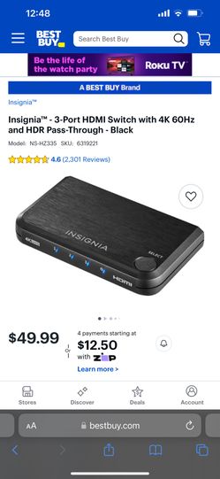 3-Port HDMI Switch with 4K 60Hz and HDR